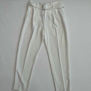 MNG Basics women’s white belted trousers